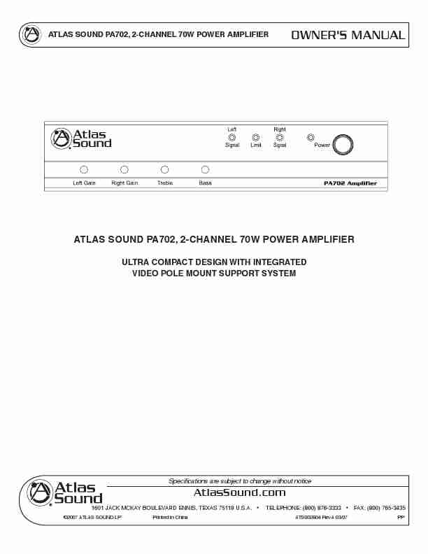 Atlas Sound Stereo Amplifier PA702-page_pdf